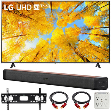 LG UQ7590PUB 70" HDR 4K UHD Smart TV w/ Deco Home Soundbar Bundle