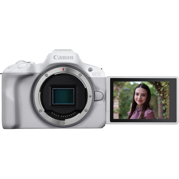 Canon EOS R50 Mirrorless Camera Body Only (White) 5812C002