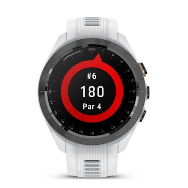 Garmin Approach S70 42 mm Premium GPS Golf Watch, White Band (010-02746-00)