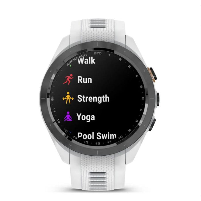 Garmin Approach S70 42 mm Premium GPS Golf Watch, White Band (010-02746-00)