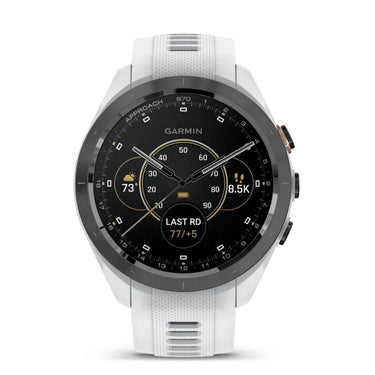 Garmin Approach S70 42 mm Premium GPS Golf Watch, White Band (010-02746-00)