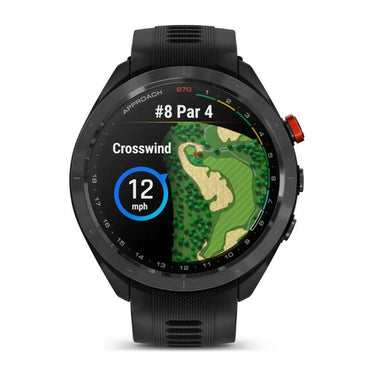 Garmin Approach S70 47 mm Premium GPS Golf Watch, Black Band (010-02746-02)