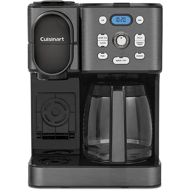 Cuisinart 2-IN-1 Center Combo Brewer Coffee Maker, Black Stainless w/ Warranty Bundle