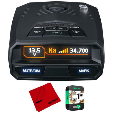 Uniden R4 Extreme Long Range Radar Laser Detector GPS, 360 Degree w/ Warranty Bundle