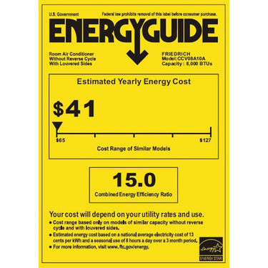 Friedrich Chill Premier 8000 BTU Smart Window Air Conditioner (CCV08A10A)