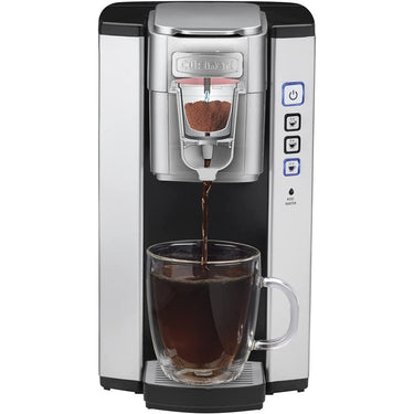 Cuisinart Single-Serve 40-Ounce Coffeemaker, Black/Stainless Steel - Factory Refurbished