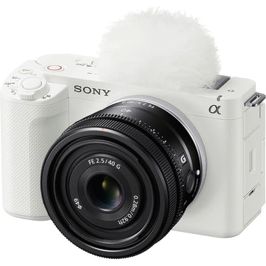 Sony ZV-E1 Full Frame Mirrorless Vlog Camera White + FE 40mm F2.5 G Lens Kit Bundle