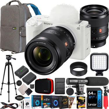 Sony ZV-E1 Full Frame Mirrorless Vlog Camera White + FE 35mm F1.4 GM Lens Kit Bundle