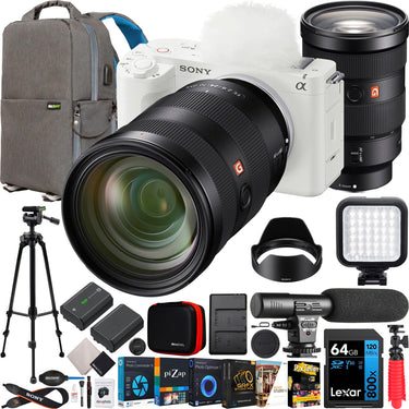 Sony ZV-E1 Full Frame Mirrorless Vlog Camera White + FE 24-70mm F2.8 GM Lens Bundle