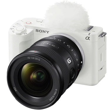 Sony ZV-E1 Full Frame Mirrorless Vlog Camera White + FE 20mm F1.8 G Lens Kit Bundle