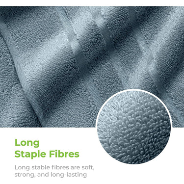 Cariloha Organic Bamboo-Viscose and Turkish Cotton 3 Towel Set, Blue Lagoon