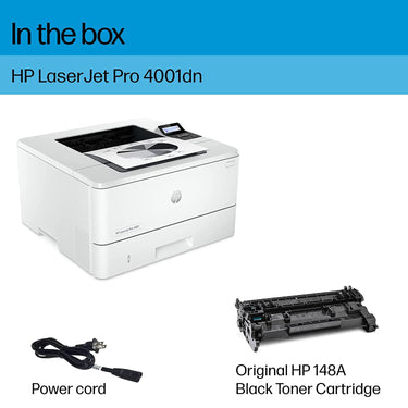 Hewlett Packard LaserJet Pro 4001dn Black and White Printer (2Z600F#BGJ)
