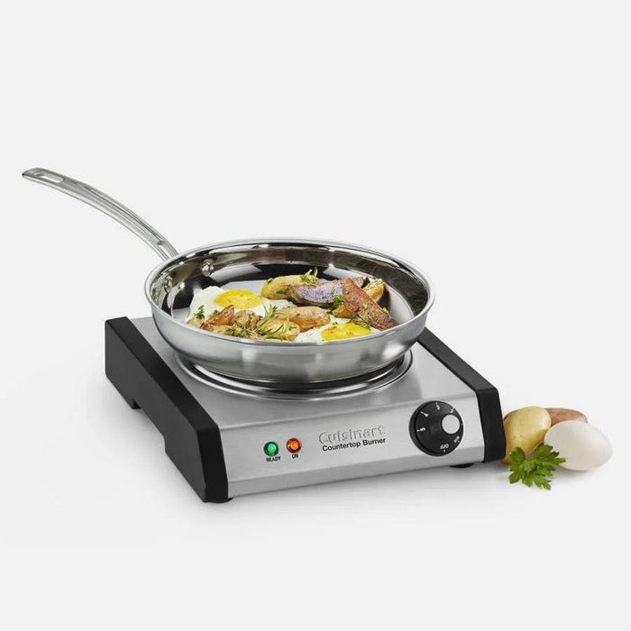 Cuisinart Cast-Iron Single Burner, Stainless Steel, Factory Refurbished