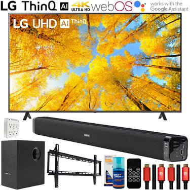 LG UQ7590PUB 70 Inch HDR 4K UHD Smart TV with Deco Gear Home Theater Bundle