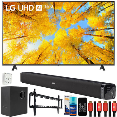 LG UQ7590PUB 70 Inch HDR 4K UHD Smart TV with Deco Gear Home Theater Bundle