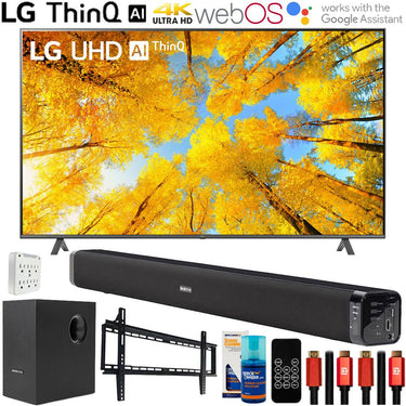 LG UQ7590PUD 86 Inch HDR 4K UHD Smart TV with Deco Gear Home Theater Bundle
