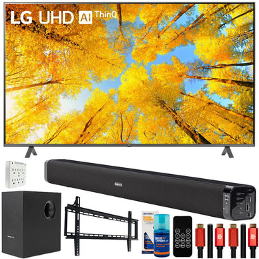 LG UQ7590PUD 86 Inch HDR 4K UHD Smart TV with Deco Gear Home Theater Bundle