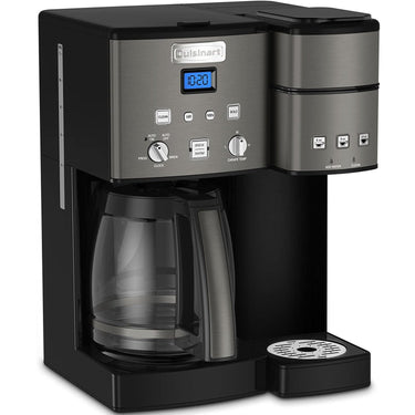 Cuisinart Coffee Maker 12 Cup w/ 3 Single-Size Brewers Black/Stainless Steel - Refurbished