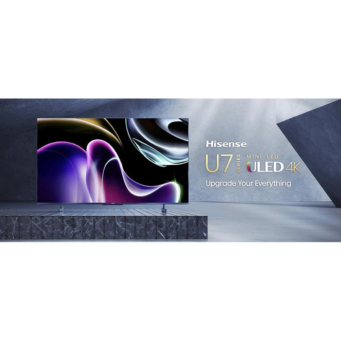 Hisense 65 Inch U7 Series Mini-LED ULED 4K Google TV 2023 Model - 65U7K