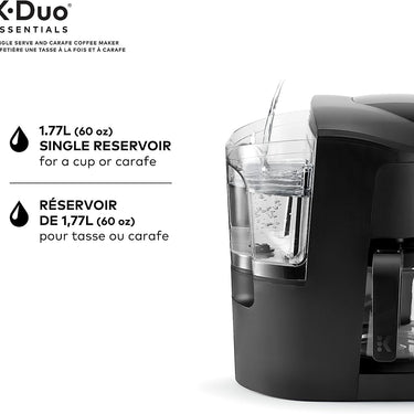 Keurig K-Duo Essentials 2-in-1 Coffee Maker for K-Cup Pods/12-Cup Carafe Factory Refurb