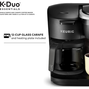 Keurig K-Duo Essentials 2-in-1 Coffee Maker for K-Cup Pods/12-Cup Carafe Factory Refurb