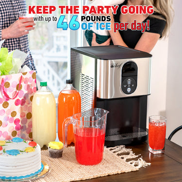 Deco Chef 46LB Self Dispensing Nugget Ice Maker, Countertop, Makes 1.8LB per Hour OPEN BOX