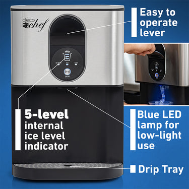 Deco Chef 46LB Self Dispensing Nugget Ice Maker, Countertop, Makes 1.8LB per Hour OPEN BOX