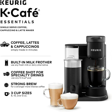 Keurig K-Cafe Essentials Single Serve K-Cup Coffee Maker - Factory Refurbished