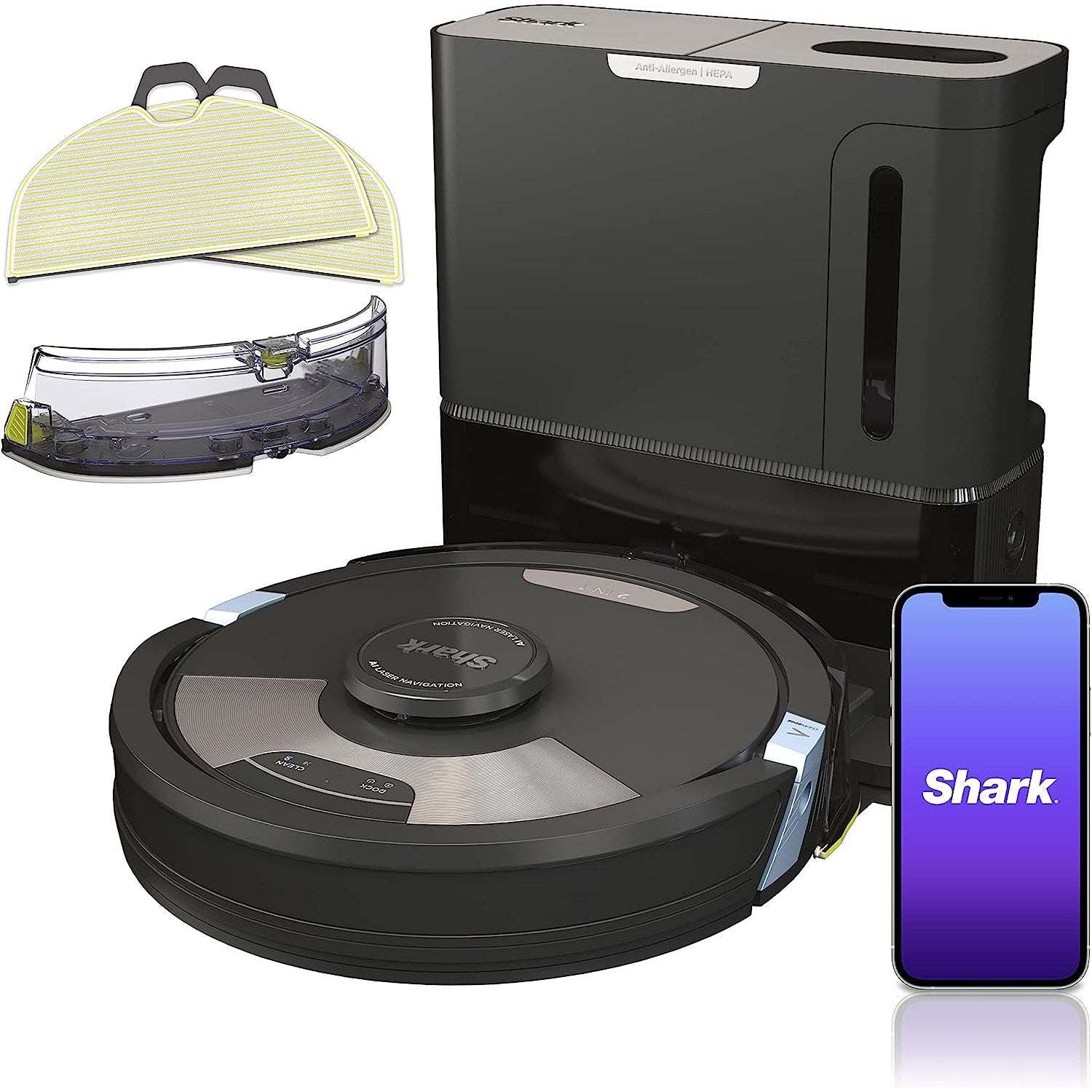 Shark AI Ultra 2-in-1 Robot Vacuum / Mop & XL Self-Emptying HEPA Base, Refurbished