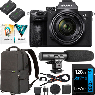 Sony a7 III Mirrorless Camera w/28-70mm Lens ILCE-7M3K/B +2 Battery +Mic &More Bundle