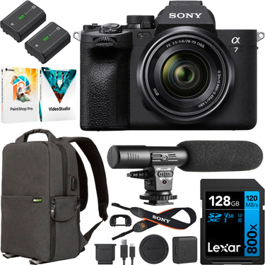 Sony a7 IV Mirrorless Camera w/28-70mm Lens ILCE-7M4K/B +2 Battery +Mic & More Bundle