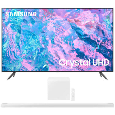 Samsung 65 inch Crystal UHD 4K Smart TV 2023 with 3.1.2ch Soundbar White