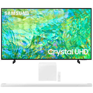 Samsung 55 inch Crystal UHD 4K Smart TV 2023 with 3.1.2ch Soundbar White