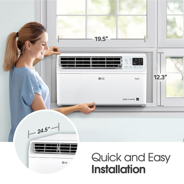 LG 10,000 BTU Window Air Conditioners Dual Inverter with Remote + WiFi, Refurbished