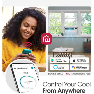 LG 10,000 BTU Window Air Conditioners Dual Inverter with Remote + WiFi, Refurbished