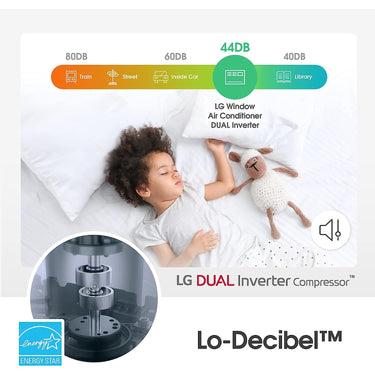 LG 10,000 BTU Window Air Conditioners Dual Inverter with Remote + WiFi, Refurbished