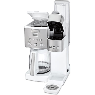 Cuisinart Coffee Center 12-Cup Coffeemaker and Single-Serve Brewer, White, Refurbished