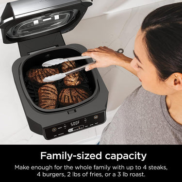 Ninja EG201 Foodi 6-in-1 Indoor Grill and 4-Quart Air Fryer - Factory Refurbished
