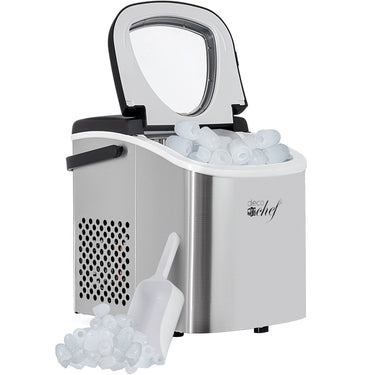 Deco Chef Compact Countertop Ice Maker 26LBs in 24HRs, 9 Ice Cubes in 6 Minutes, Stainless