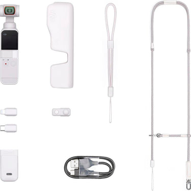 DJI Pocket 2 Handheld 3-Axis Gimbal 4K Camera Exclusive Combo (White) Open Box