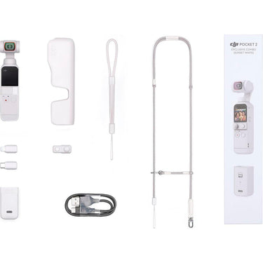 DJI Pocket 2 Handheld 3-Axis Gimbal 4K Camera Exclusive Combo (White) Open Box