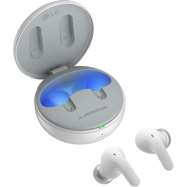 LG TONE Free T60Q True Wireless Bluetooth Earbuds with UVnano Charging Case, White