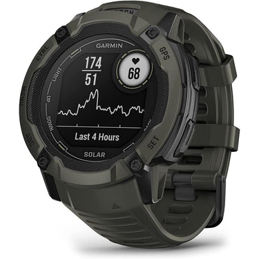 Garmin Instinct 2X Solar Rugged GPS Smartwatch Moss with 2x Tactical Bracelet