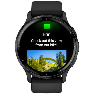 Garmin Venu 3 Fitness GPS Smartwatch Steel Bezel w/ Black Case + Warranty Bundle