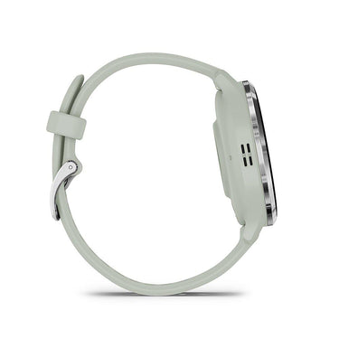 Garmin Venu 3S Fitness GPS Smartwatch Steel Bezel w/ Sage Gray Case + Warranty Kit