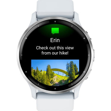 Garmin Venu 3 Health Fitness GPS Smartwatch Silver Steel Bezel w/Whitestone Case (45mm)