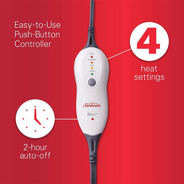 Sunbeam Heating Pad for Back, Neck, and Shoulder 6 Heat Settings, XXL Open Box