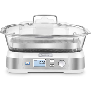Cuisinart STM-1000 Cook Fresh Digital Glass Steamer, Stainless Steel (White) - Refurbished
