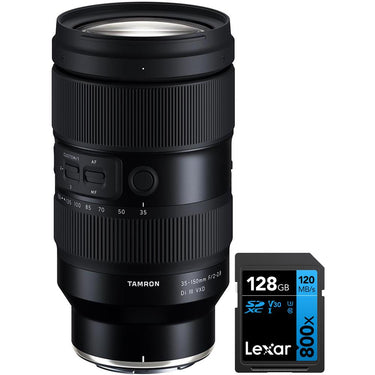 Tamron 35-150mm F2-2.8 Di III VXD Lens Nikon Z Mount + Lexar 128GB Memory Card