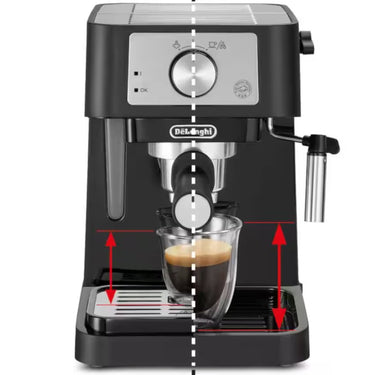 Delonghi Stilosa Manual Espresso Machine, Black/Stainless - Refurbished